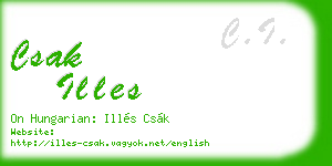 csak illes business card